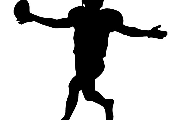 American Football Player in Action