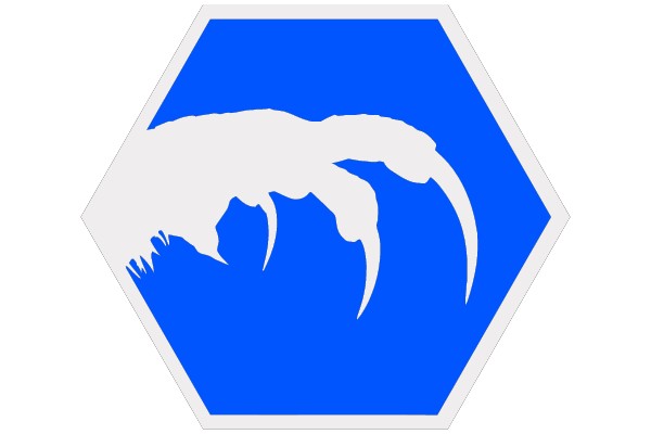 A Blue and White Hazardous Waste Symbol