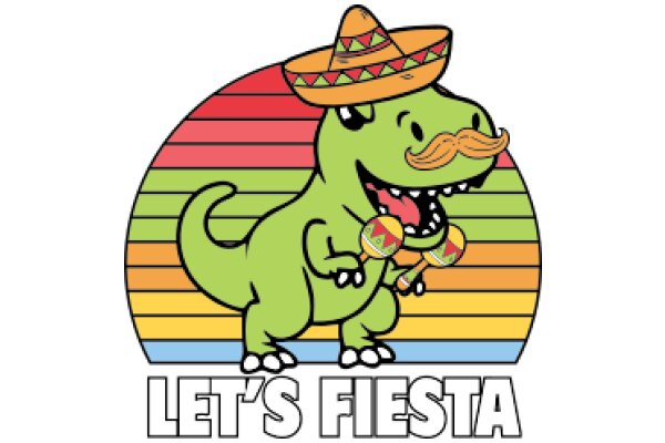 Let's Fiesta: A Colorful Adventure with a Tropical T-Rex