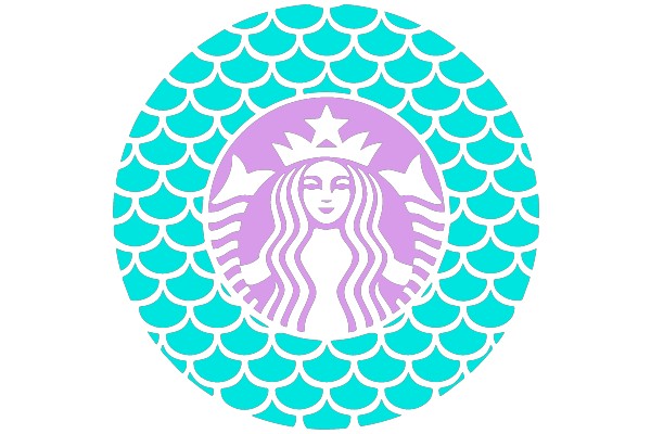 Starbucks Logo with Fish Scale Pattern
