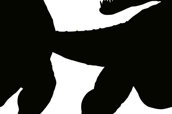 Silhouette of a Tyrannosaurus Rex