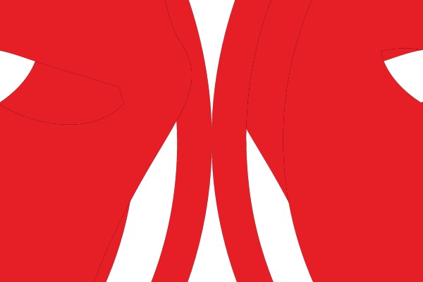 Symbolic Red Mask and Circle: A Visual Iconography