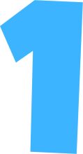 A Solid Blue Number One