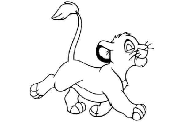 A Playful Lion Character in