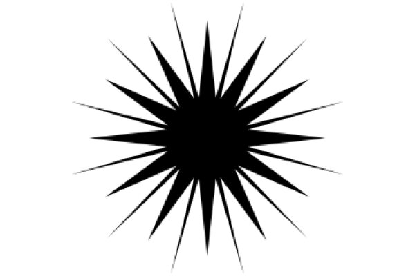 A Symphony of Geometric Artistry: The Black Starburst