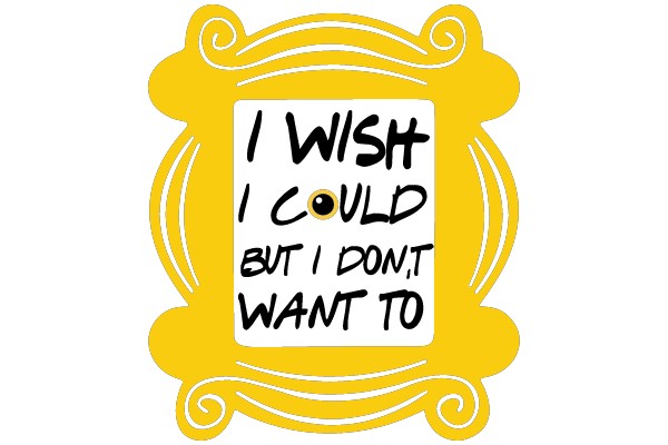 I Wish I Could But I Don't Want To