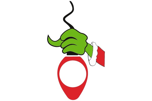 Grinch's Hand with Candy Cane
