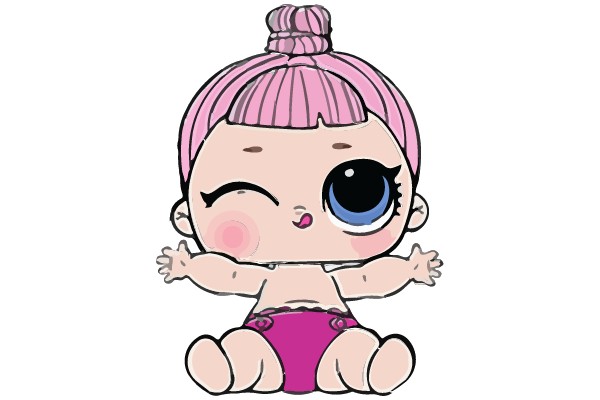 Chibi Baby Winking