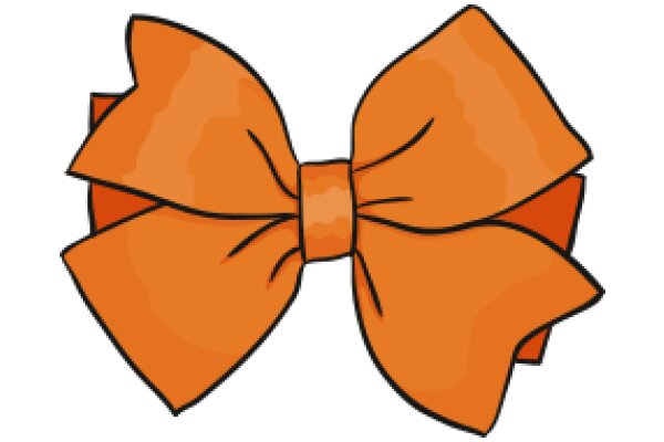 Vibrant Orange Bow with a Ribbon