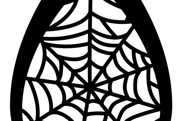 Halloween Spider Web Teardrop Ornament
