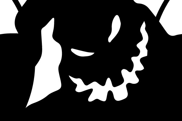 Halloween Pumpkin Head Silhouette