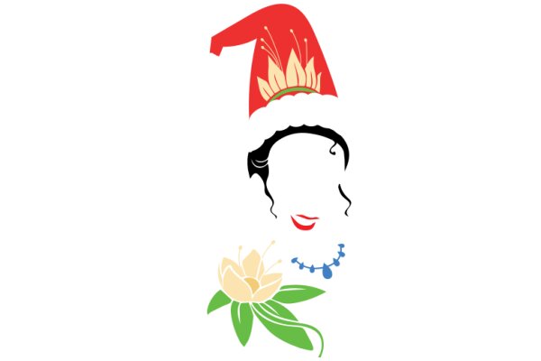 A Whimsical Collection of Symbols: A Red Hat, A Smiling Face, and a Flower