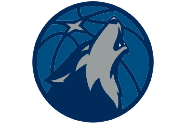 A Basketball Team's Logo: A Wolf's Head and a Basketball Net