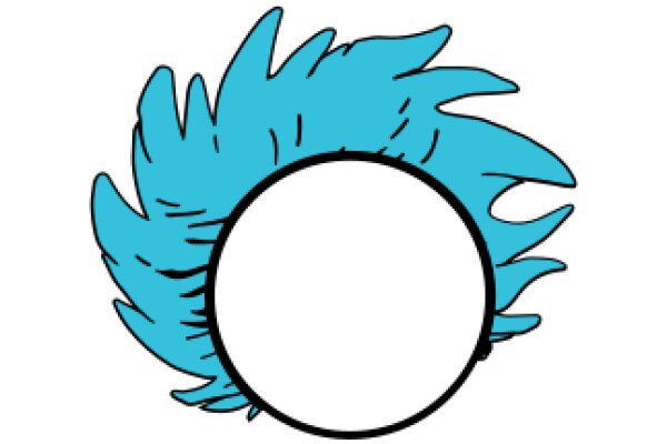 Stylized Illustration of a Blue Flame with a White Center