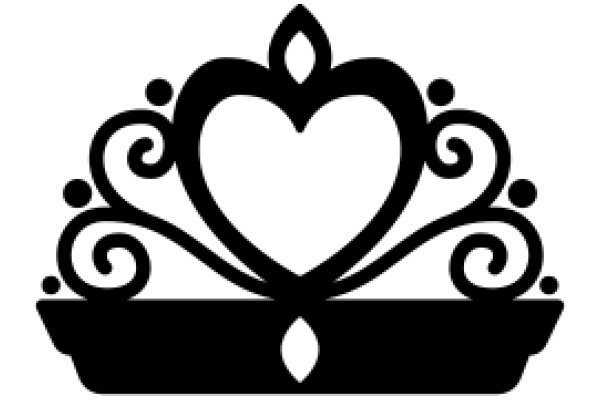 Elegant Heart and Crown Design