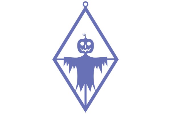 A Purple Halloween Symbol with a Spooky Pumpkin