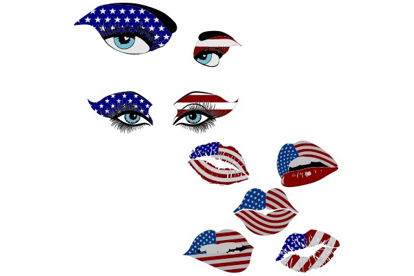 American Flag Themed Makeup Art