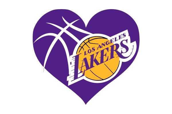 Los Angeles Lakers Heart Logo