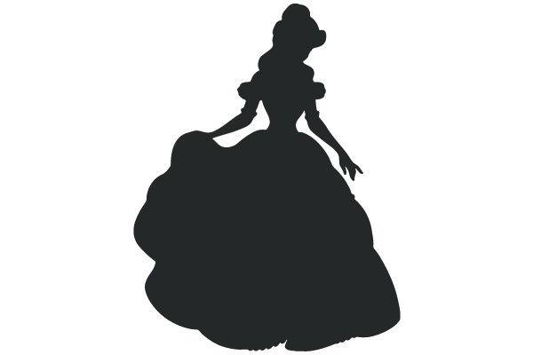 Silhouette of a Dressed-Up Woman