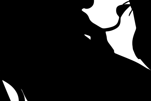 Lion Silhouette in Action