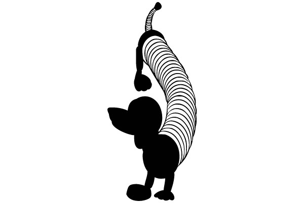 Twisting Whimsy: The Silhouette of a Spiraling Character