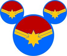 Captain Marvel's Shield and Mickey Mouse Ears: A Playful Crossover