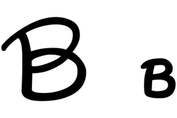 A Simple Letter 'B' on a White Background