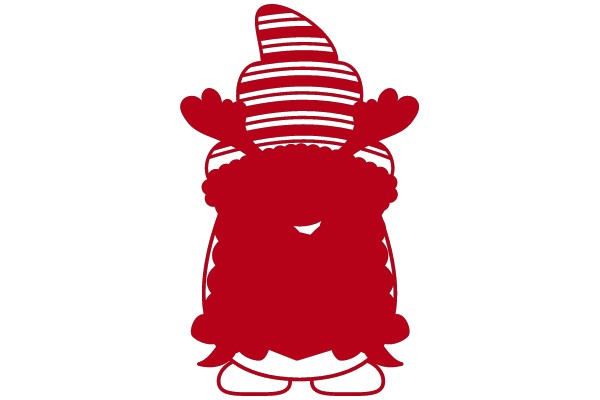 A Red and White Striped Ice Cream Cone