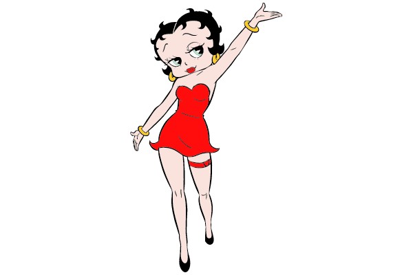 Betty Boop in a Red Dress