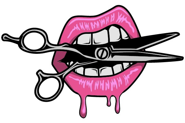 Scissors and a Pink Mouth
