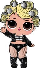 Stylish Anime Character with Curly Hair and Black Outfit