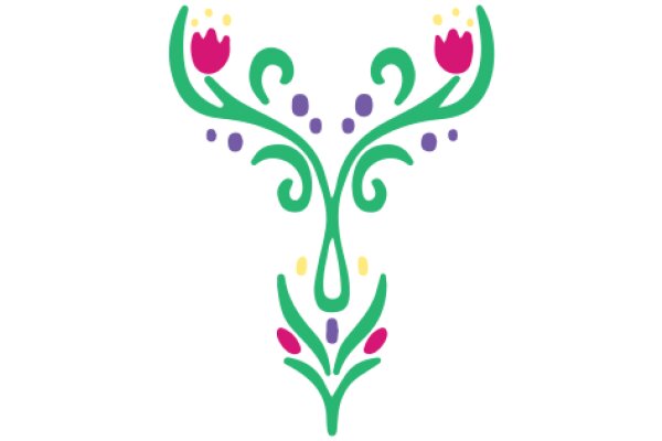 Vibrant Floral Design: A Colorful and Stylized Floral Pattern