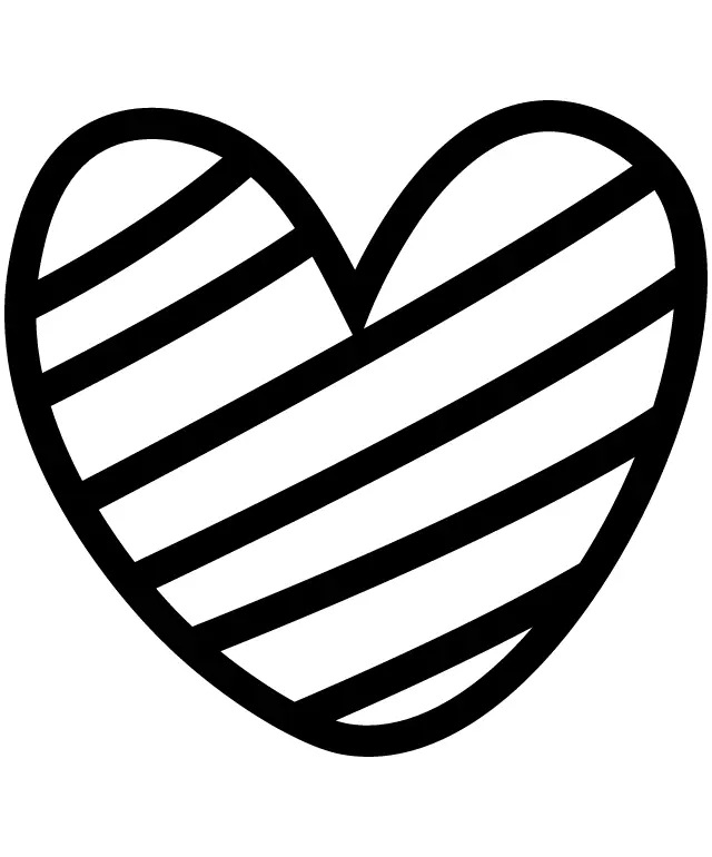 Simplistic Line Art of a Heart
