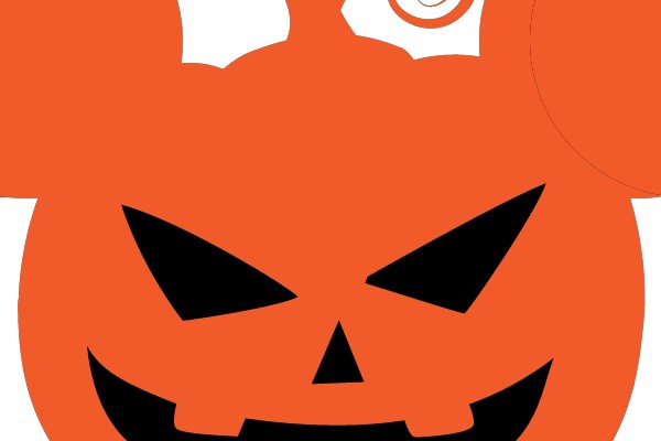 Halloween Pumpkin with Mickey Mouse Ears