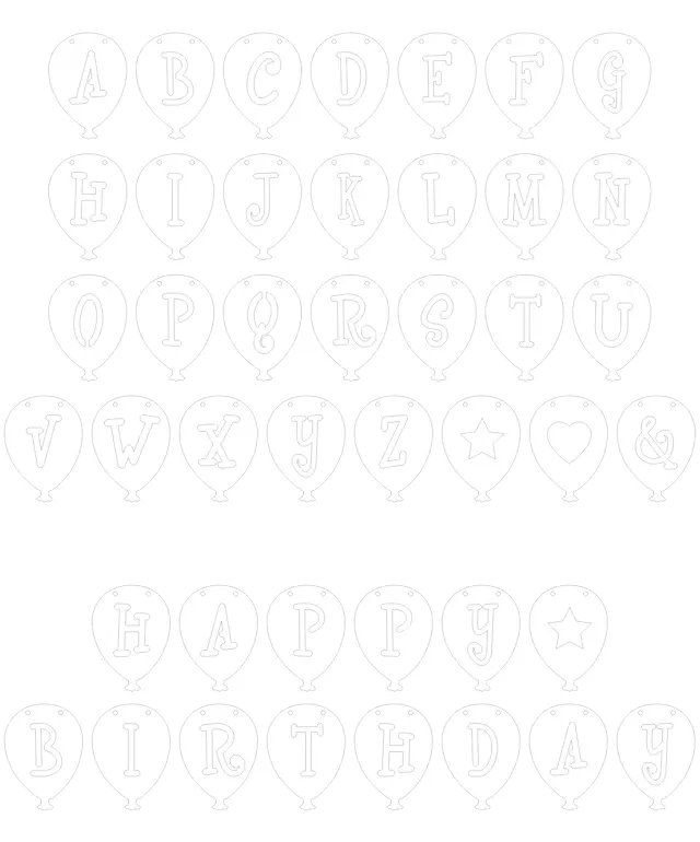 Celebratory Balloon Alphabet: A Festive Collection of Letter Balloons