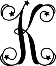 Stylized Monogram with Star Accents