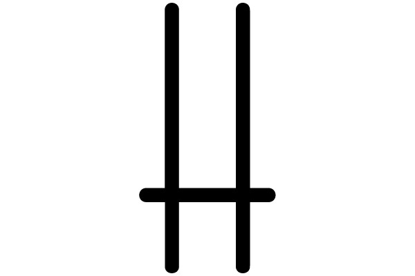 Two Vertical Bars with a Horizontal Bar