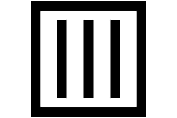 Three Vertical Lines within a Square