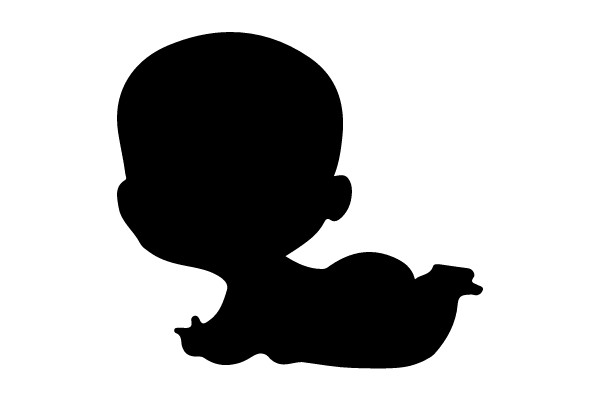 Silhouette of a Baby