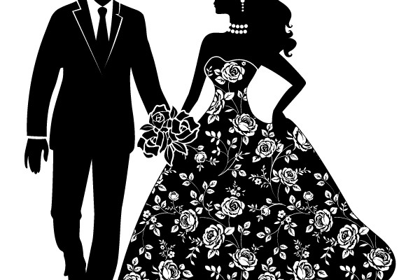 Bride and Groom Silhouette