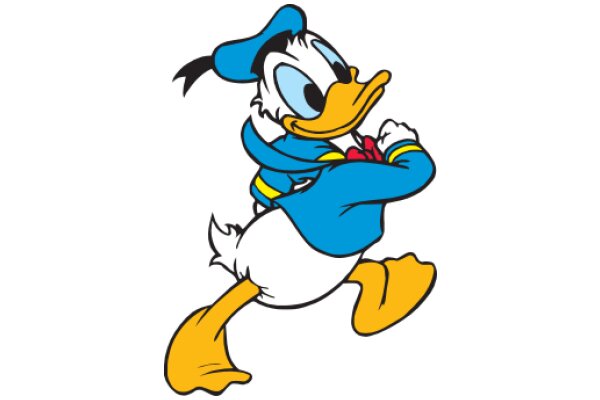 Disney's Dashing Duck: A Playful Portrayal of a Famous Character in Action!