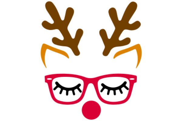A Playful Blend of Eyewear and Reindeer Antlers