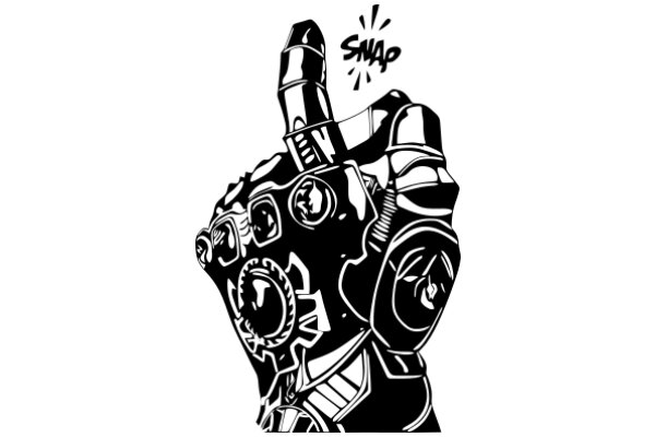 A Stylish Illustration of a Robot's Arm with a Snapchat Filter Effect
