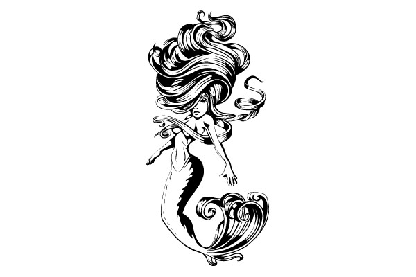 Whispers of the Sea: An Art Nouveau Mermaid