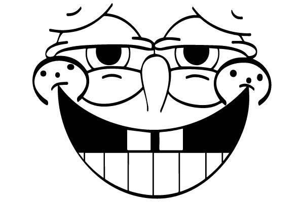 Amused Cartoon Character