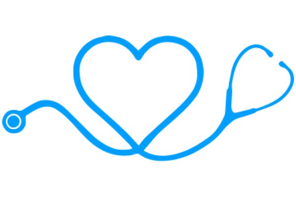 A Blue Heart and Stethoscope Logo