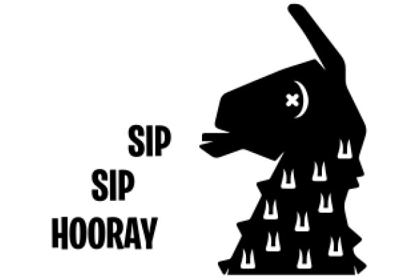 A Silhouette of a Dog with the Text 'SIP SIP SIP HOORAY' Below It