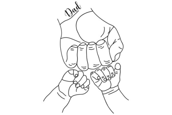 A Father's Love: A Line Drawing