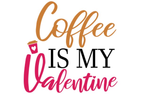 Coffee is My Valentine: A Graphic Design for a Coffee Lover's Valentine's Day Greeting