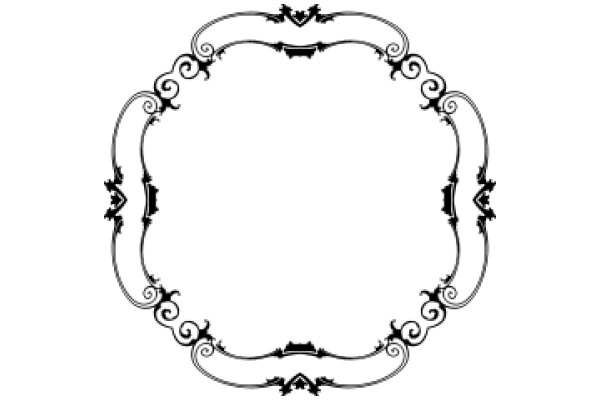 Elegant Oval Wreath with Intricate Scrollwork Design